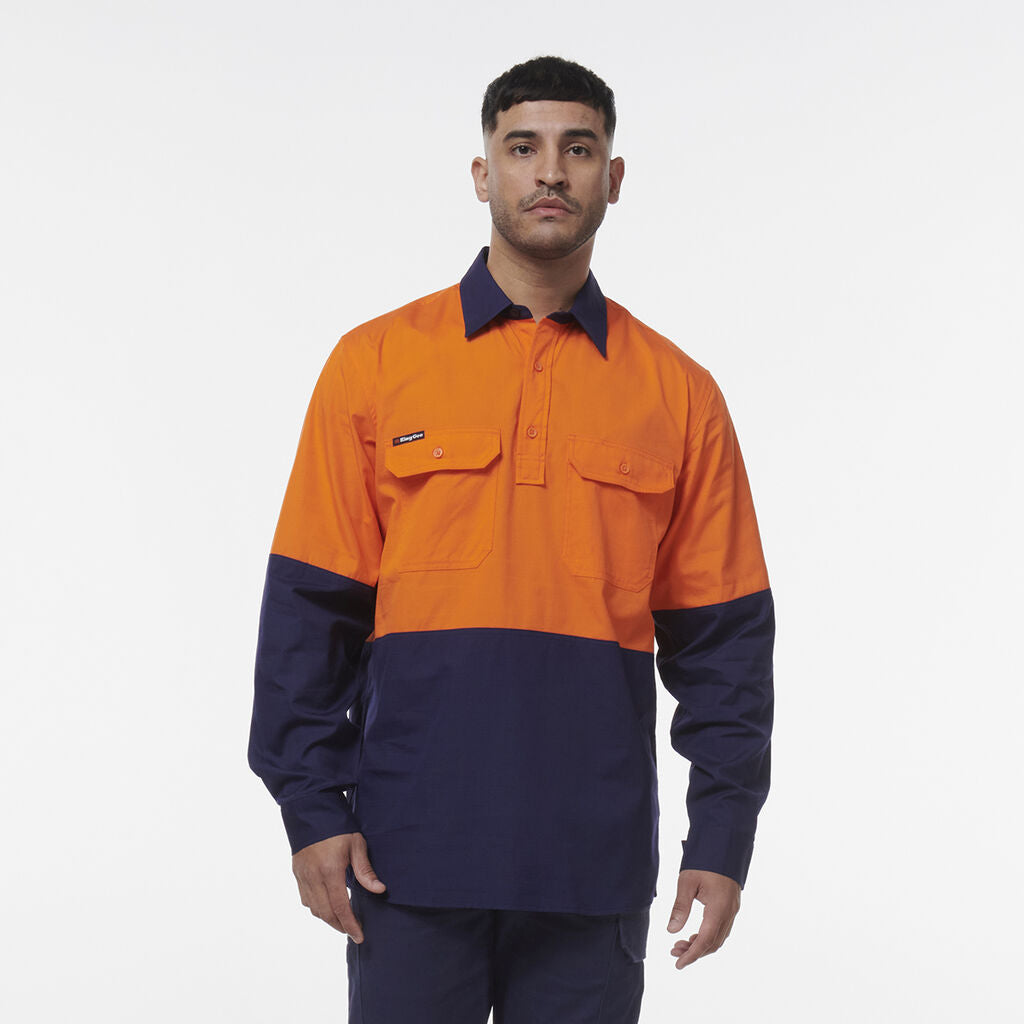 King Gee Workcool Vented Closed Front Spliced Shirt - K54011