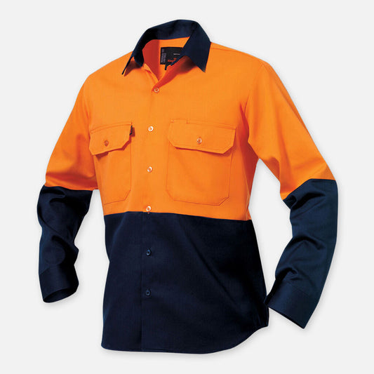 King Gee Originals Hi-vis Long Sleeve Drill Work Shirt - K54015