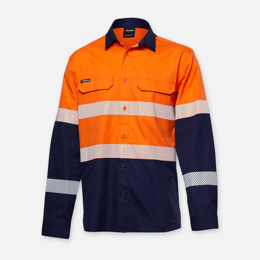 King Gee Workcool Pro Hi-vis Two Tone Stretch Reflective Work Shirt - K54028