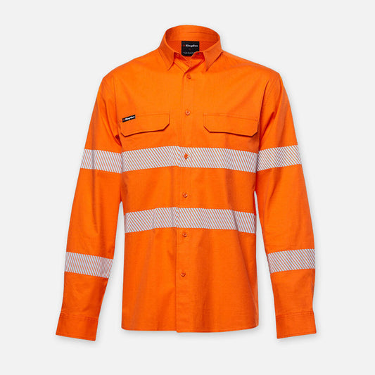 King Gee Workcool Pro Hi-vis Stretch Reflective Work Shirt - K54031