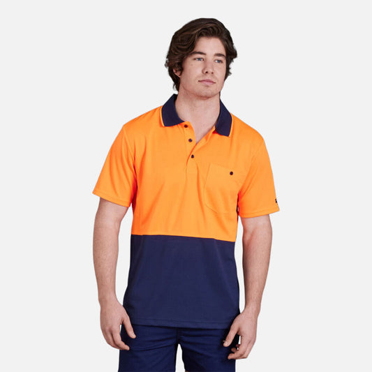 King Gee Workcool Hyperfreeze Hi-vis Two Tone Short Sleeve Polo Shirt - K54205