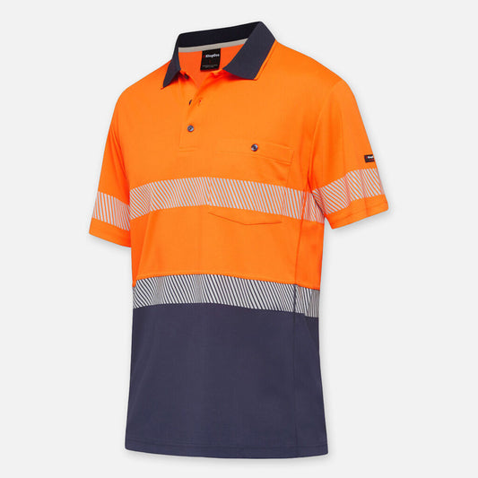 King Gee Workcool Hyperfreeze Hi-vis Reflective Short Sleeve Polo - K54215
