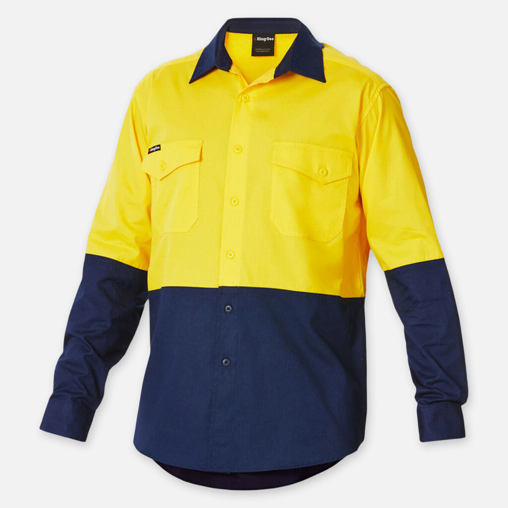 King Gee Work Cool Two Long Sleeve Spliced Shirt - K54870