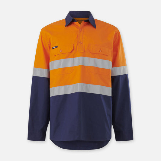 King Gee Work Cool Reflective closed front Shirt - K54914