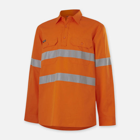 King Gee Work Cool Reflective closed front Shirt - K54916