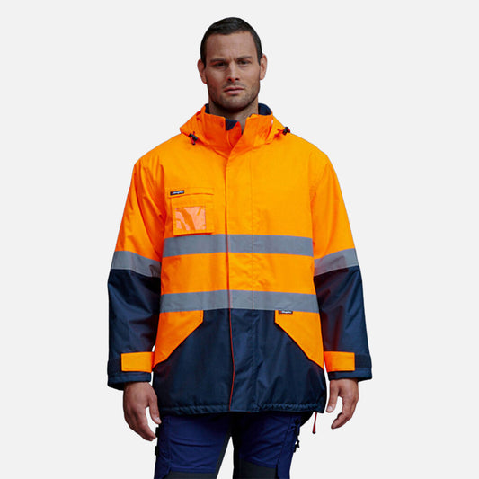 King Gee Originals Waterproof Hi-vis Reflective Lightweight Jacket - K55200