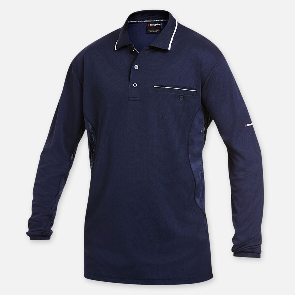 King Gee Workcool Long Sleeve Polo Shirt - K69790
