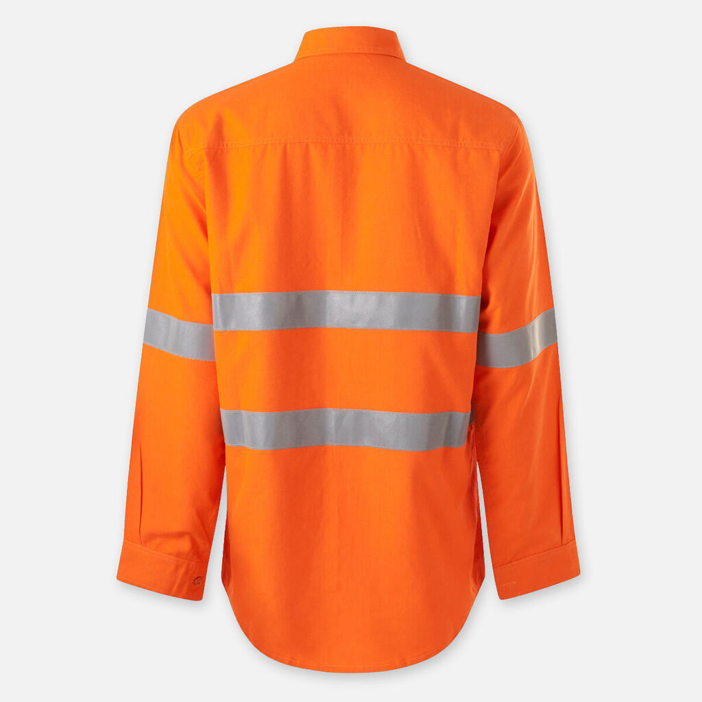 King Gee Women’s Shieldtec Lenzing Fr Hi-vis Open Front Taped Shirt - K84003