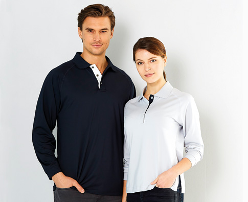 Stencil Mens Team Polo L/s  - 1042