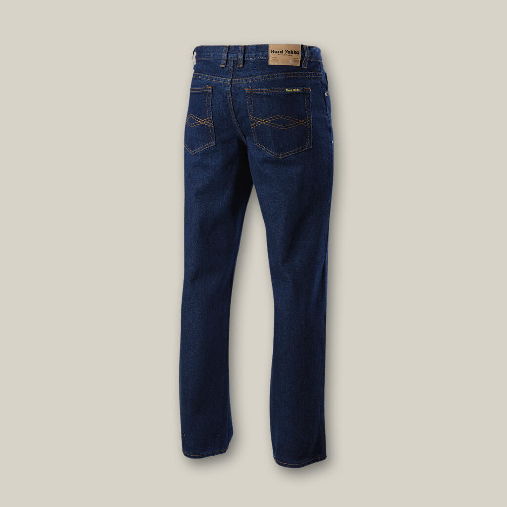 Hard Yakka Heavy Duty Washed Denim Work Jeans - Y03514