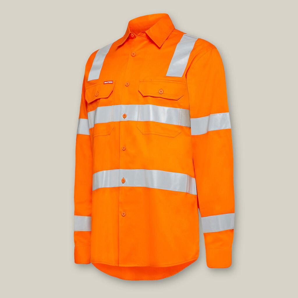 Hard Yakka Biomotion Hi-vis Taped Cotton Shirt - Y04265