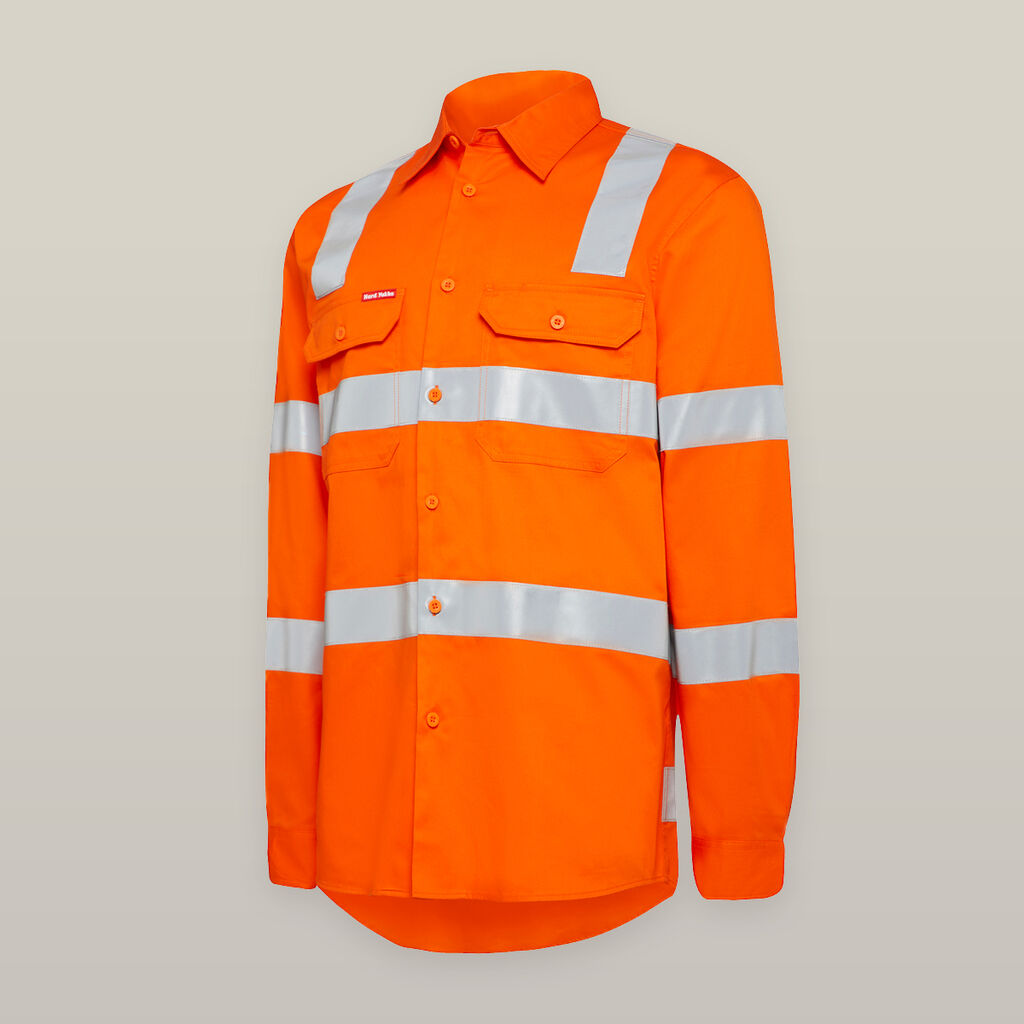 Hard Yakka Long Sleeve Hi-vis Biomoton Taped Shirt - Y04275