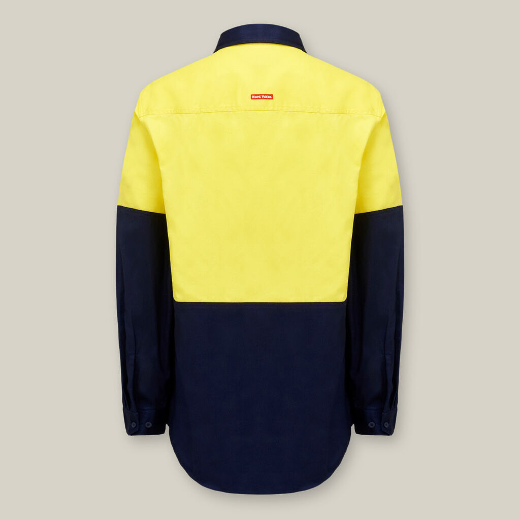Hard Yakka Core Hi-vis Long Sleeve Heavyweight Cotton Drill Shirt - Y04605