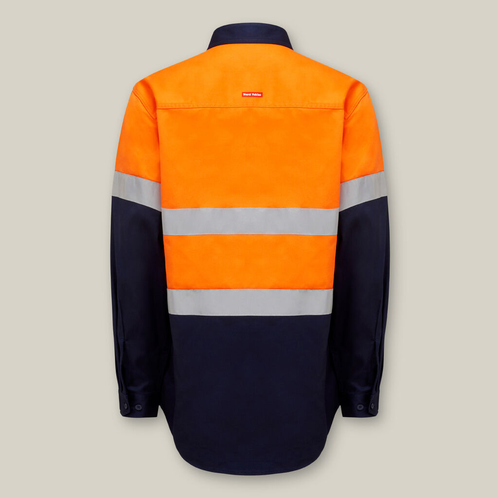 Hard Yakka Core Hi-vis 2 Tone Taped Cotton Drill Shirt - Y04610