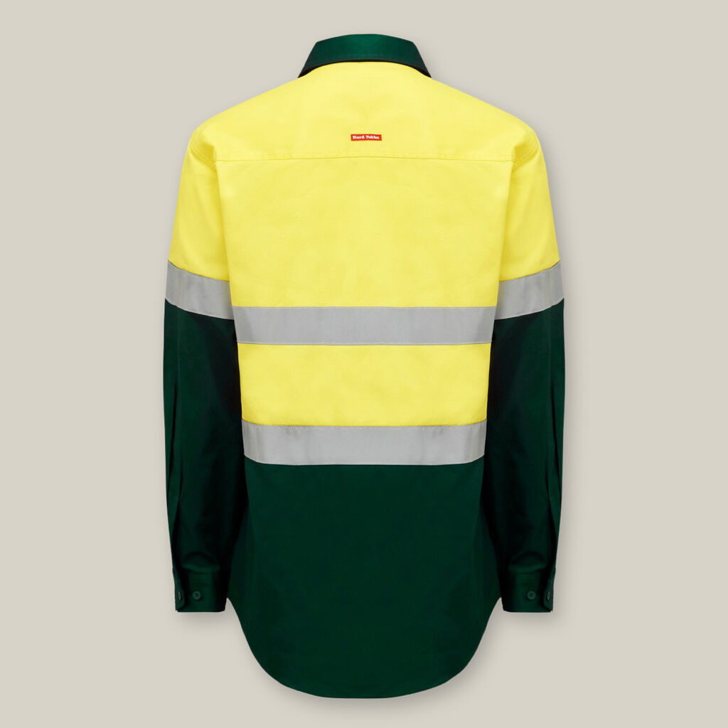 Hard Yakka Core Hi-vis 2 Tone Taped Cotton Drill Shirt - Y04610