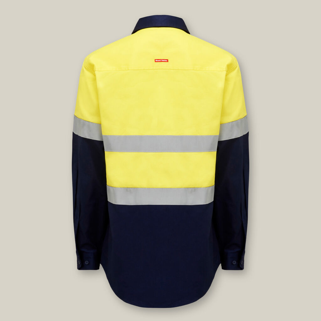 Hard Yakka Core Hi-vis 2 Tone Taped Cotton Drill Shirt - Y04610