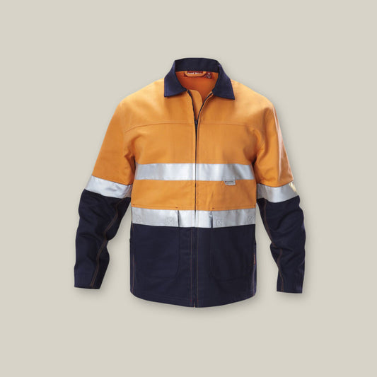 Hard Yakka Core Hi-vis 2 Tone Cotton Drill Taped Jacket - Y06545