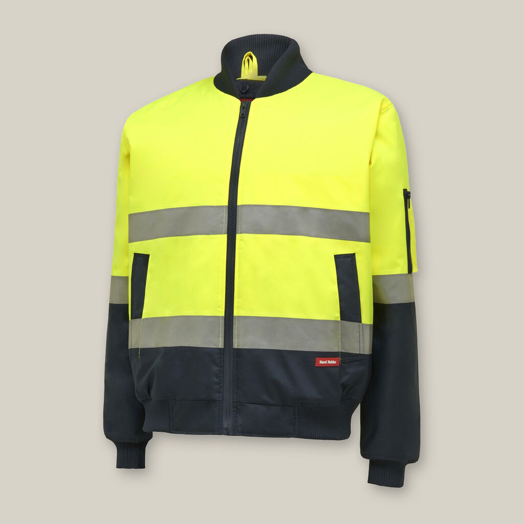 Hard YakkaCore Hi-vis 2 Tone Taped Waterproof Bomber Jacket - Y06675