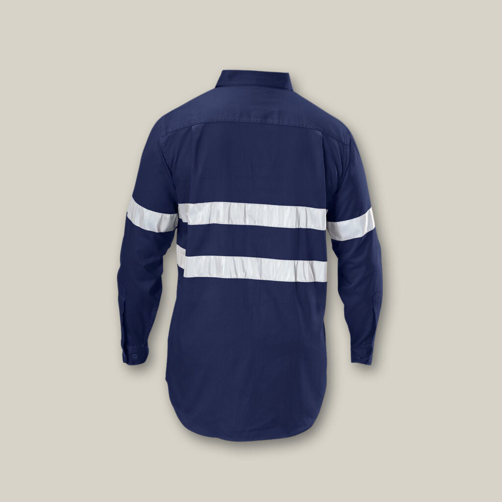 Hard Yakka Shirt Drill  reflective Long sleeve - Y07227