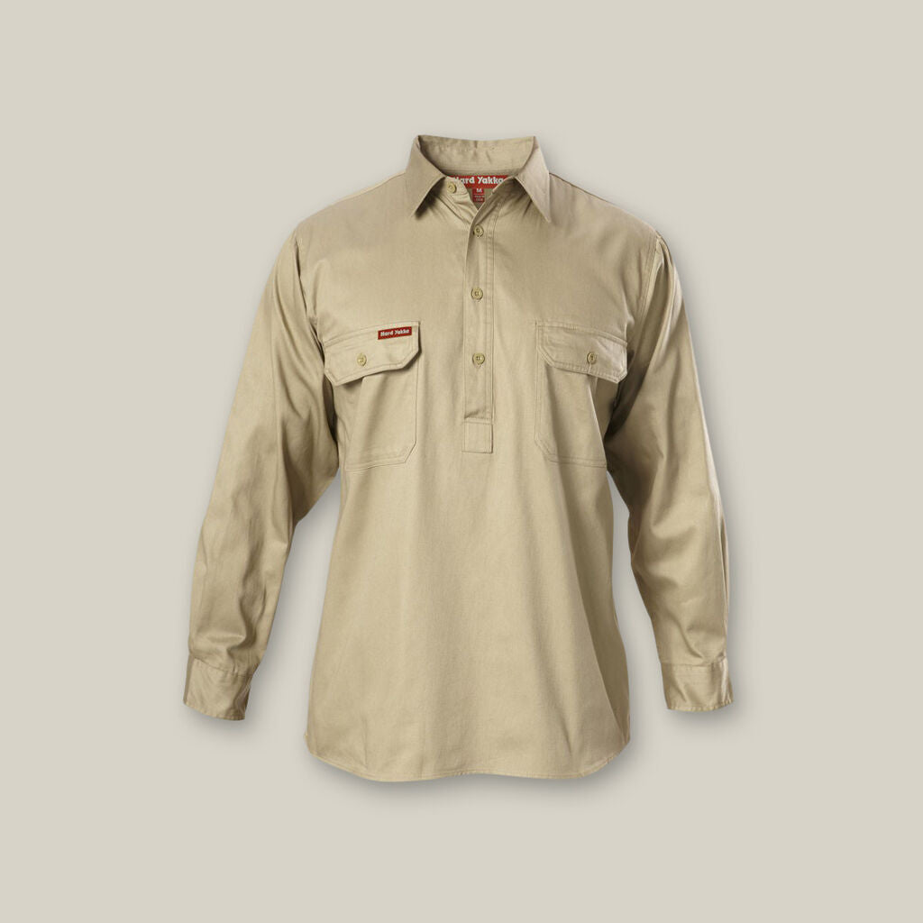 Hard Yakka Shirt Closed Front Long Sleeve - Y07530