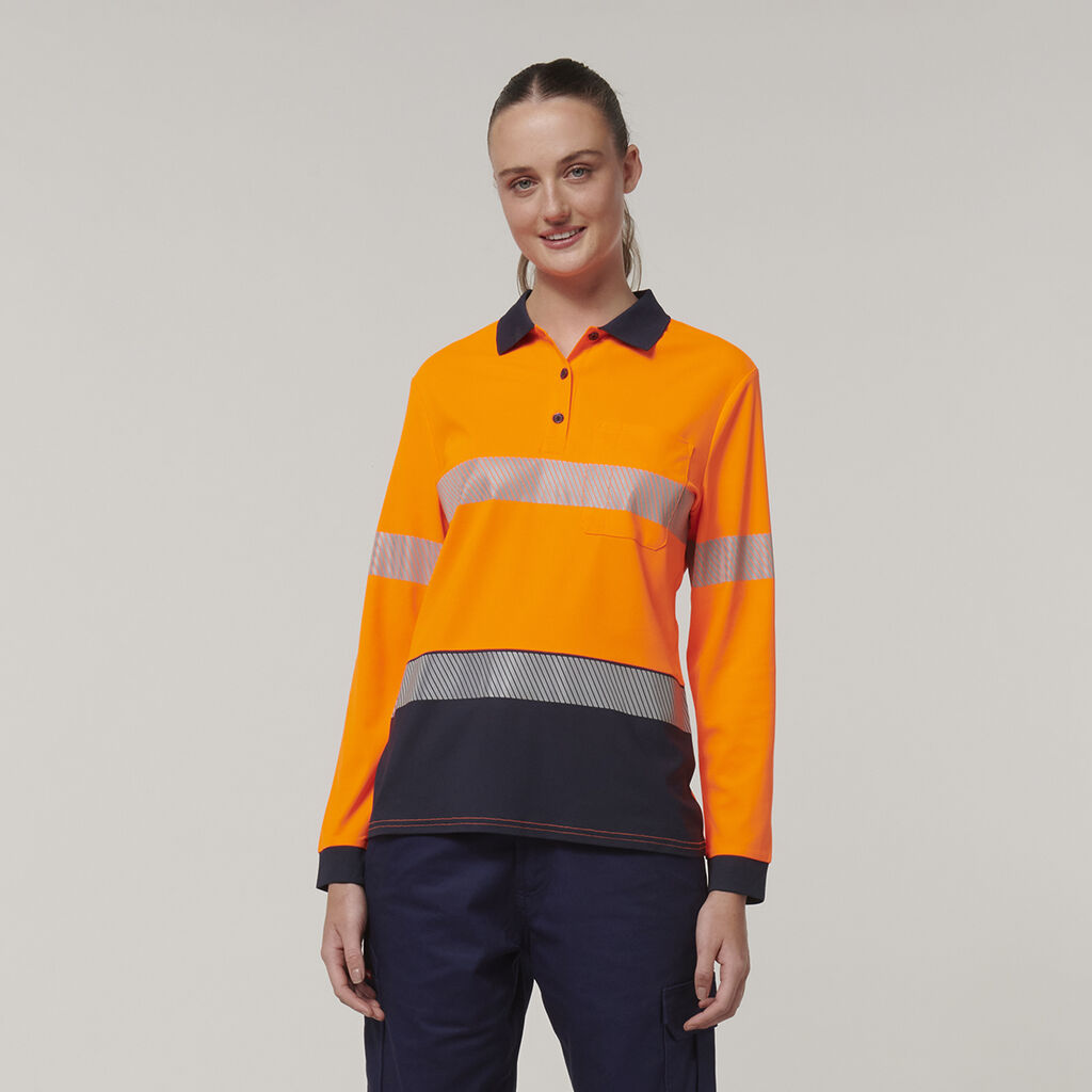 WMNS L/SL TAPED POLO