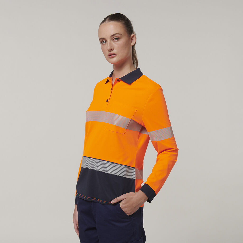 WMNS L/SL TAPED POLO