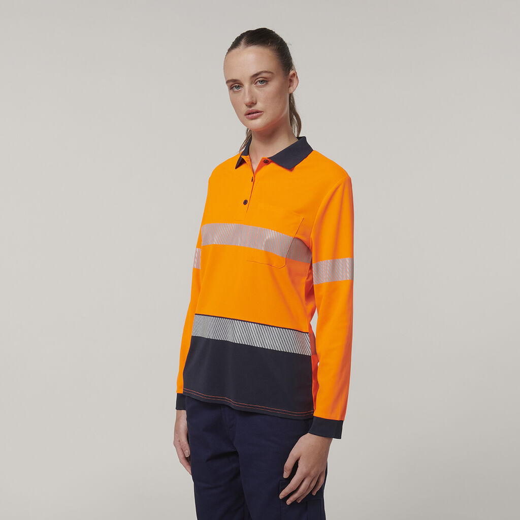 WMNS L/SL TAPED POLO