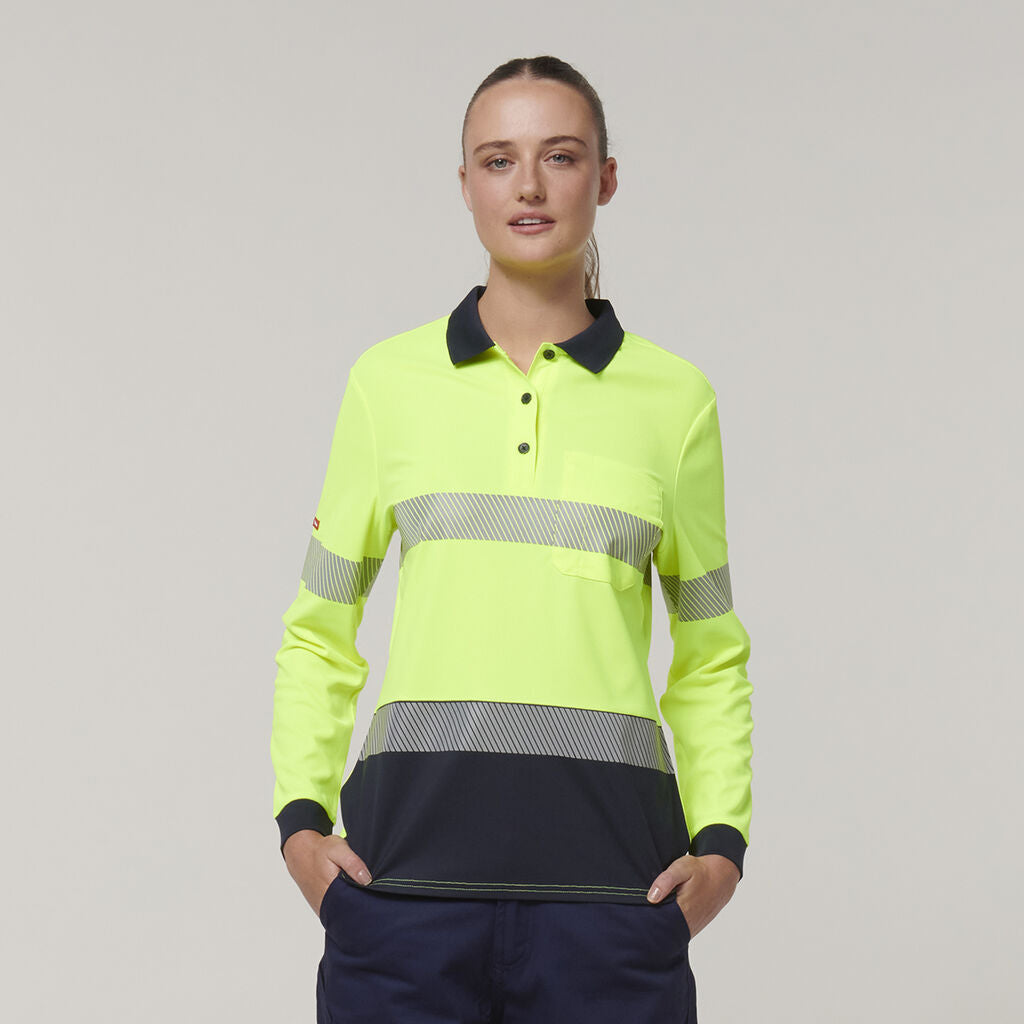 WMNS L/SL TAPED POLO