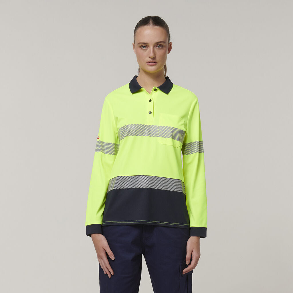 WMNS L/SL TAPED POLO