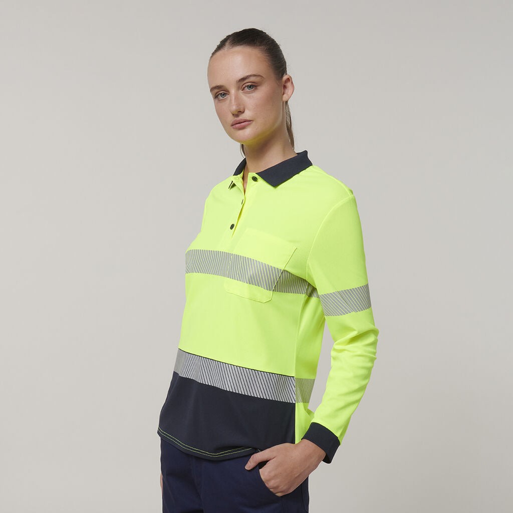 WMNS L/SL TAPED POLO