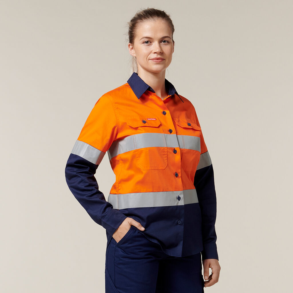 Hard Yakka Womens Long sleeve Shirt With/tape - Y08805