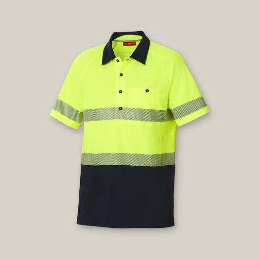 Hard Yakka Koolgear Hi-vis 2 Tone Taped Vented Short Sleeve Polo - Y11383