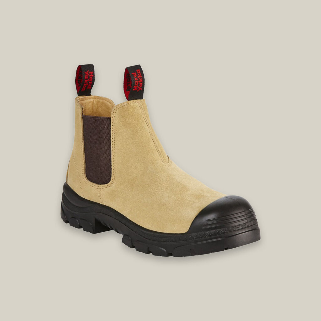 Hard Yakka Grit Pull On Steel Toe Safety Boot Sand - Y60087
