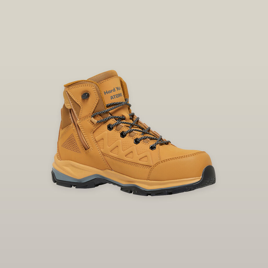 Hard Yakka Atomic Hybrid Lace Up & Side Zip Safety Boot Wheat - Y60280
