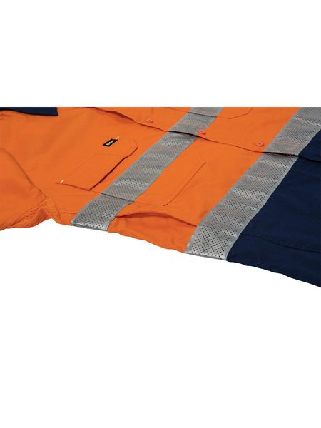 Bisley Taped X-AirFlow Hi Vis Ripstop Two Tone Long Sleeve Mens Shirt - BS6415T