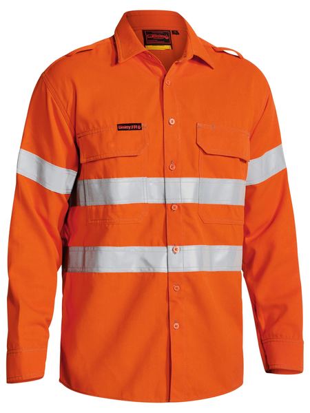 Bisley Tencate Tecasafe Plus 700 Taped Hi Vis Flame resistant(FR) Long Sleeve Mens Shirt - BS8081T