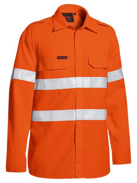 Bisley Tencate Tecasafe Plus 480 Taped Hi Vis Flame resistant (FR) Long Sleeve Mens Shirt - BS8238T