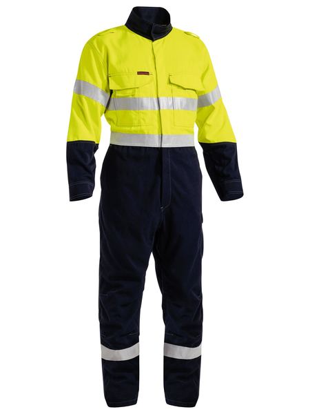 Bisley Tencate Tecasafe Plus 700 Taped Hi Vis Flame resistant(FR) Vented Mens Engineered Coverall - BC8086T