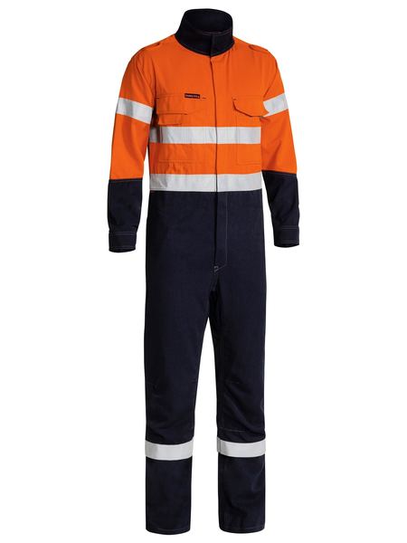 Bisley Tencate Tecasafe Plus 700 Taped Hi Vis Flame resistant(FR) Vented Mens Engineered Coverall - BC8086T