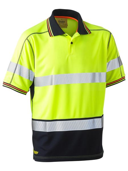 Bisley Taped Hi Vis Mens Mesh Polyester Polo - BK1219T
