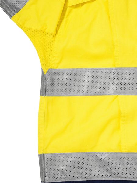 Bisley Taped X-AirFlow Hi Vis Ripstop Two Tone Long Sleeve Mens Shirt - BS6415T