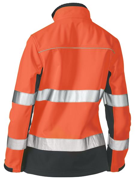 Bisley Womens Taped Hi Vis Two Tone Soft Shell Jacket - BJL6059T