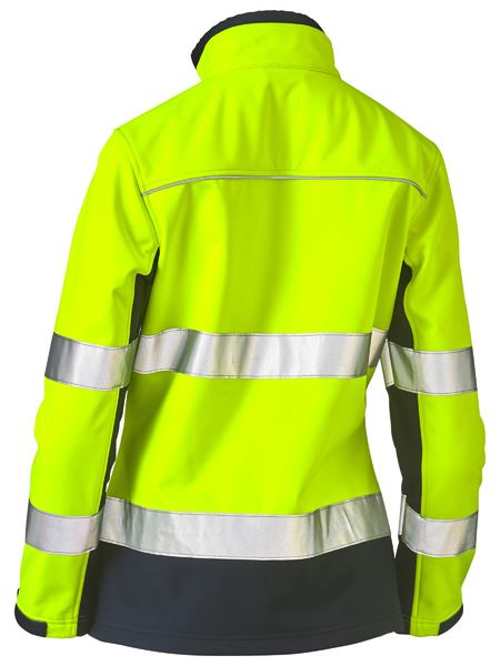 Bisley Womens Taped Hi Vis Two Tone Soft Shell Jacket - BJL6059T