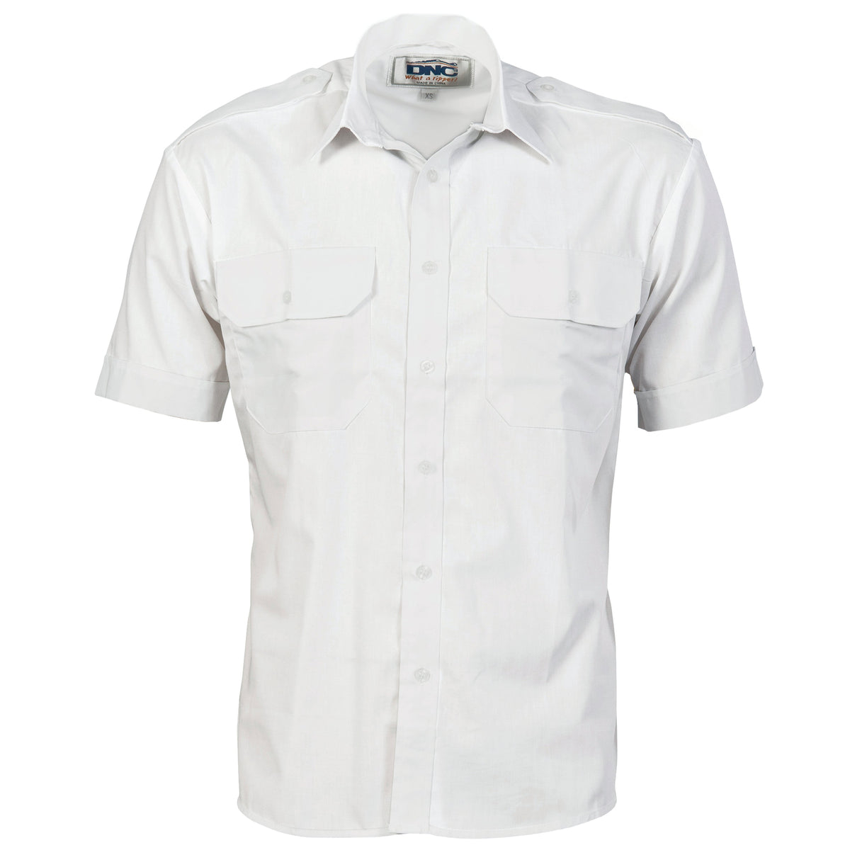 DNC Epaulette Polyester/Cotton Short Sleeve Work Shirt - 3213
