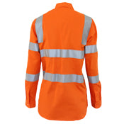 DNC Ladies HiVis L/W Cotton VIC Rail CSR Shirt - 3742