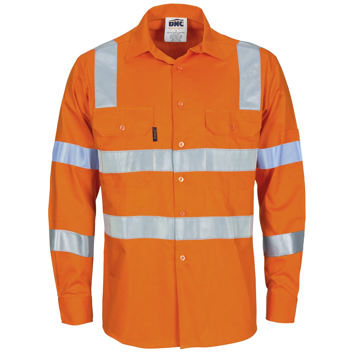 DNC HiVis L/W Bio-motion Shoulder Stripe & "X" Back Shirt - 3744