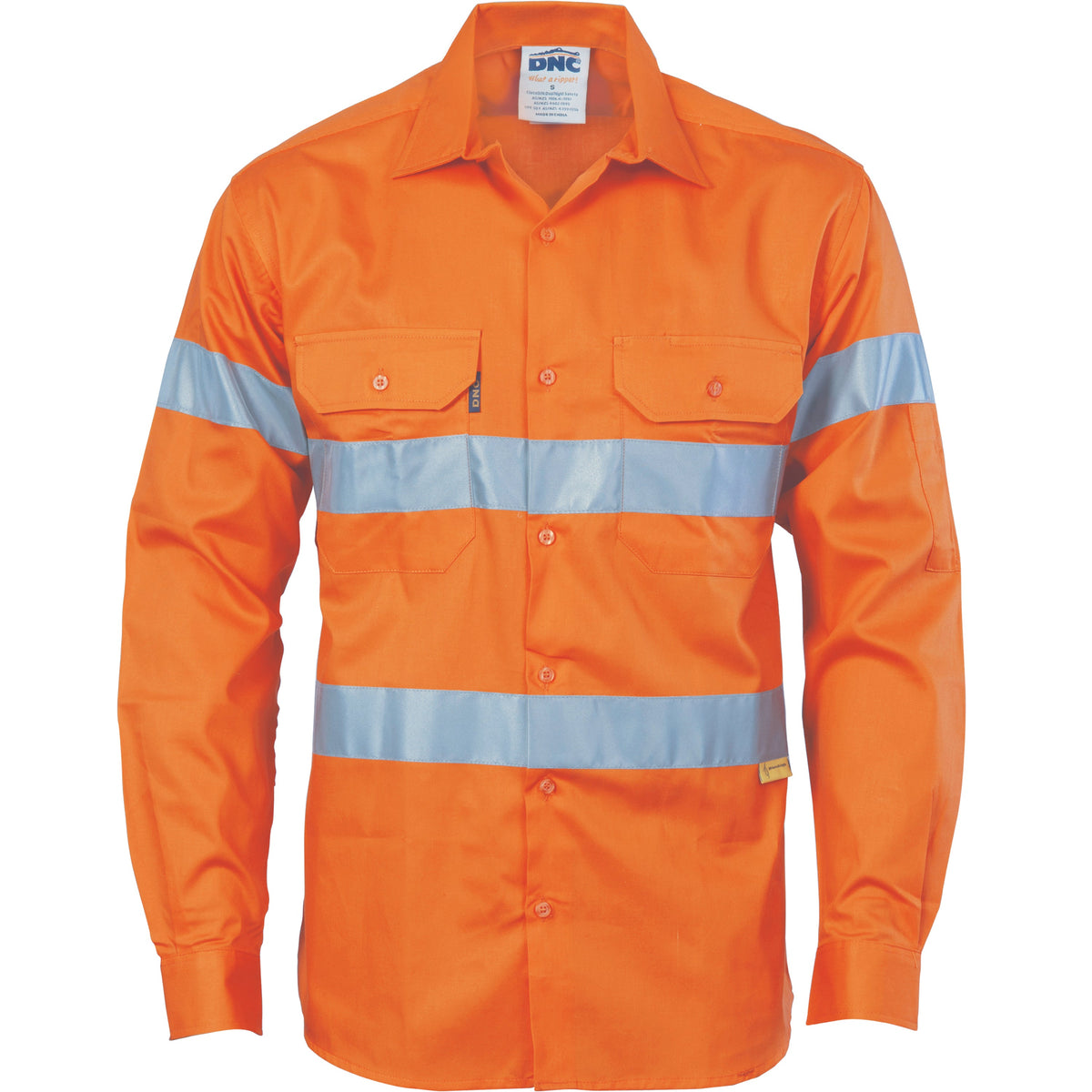 DNC Taped HiVis Long Sleeve Drill Shirt - 3835