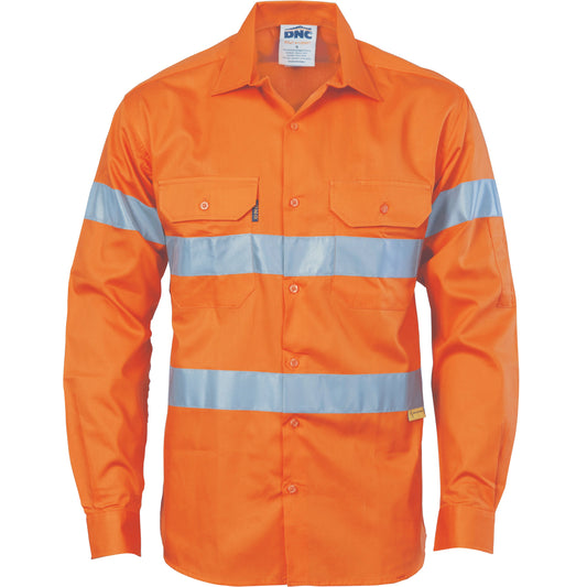 DNC Taped HiVis Long Sleeve Drill Shirt - 3835