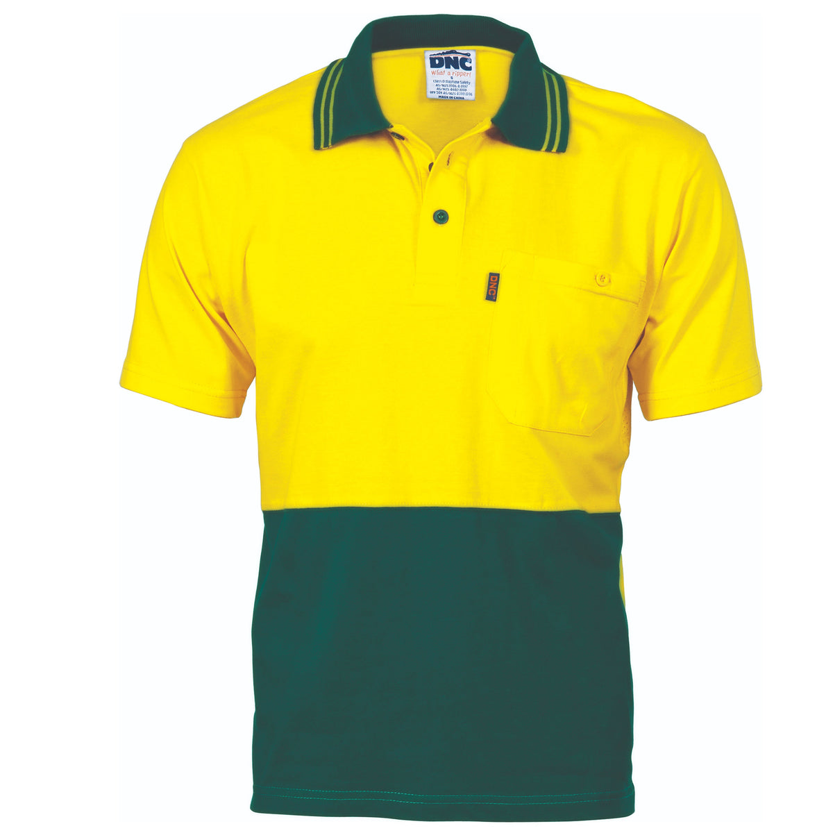 DNC HiVis Cotton Jersey Short Sleeve Polo - 3845