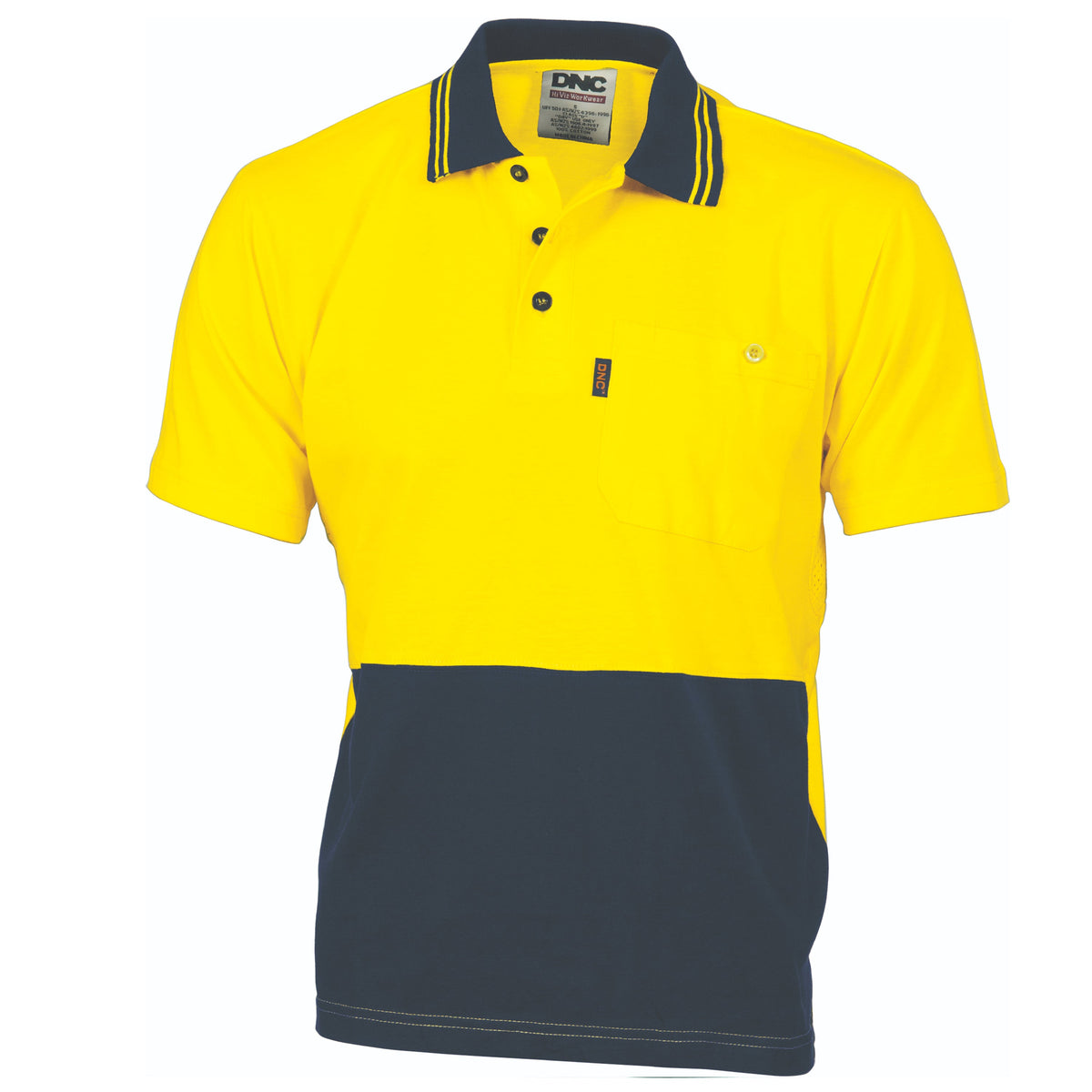 DNC HiVis Cotton Jersey Short Sleeve Polo - 3845